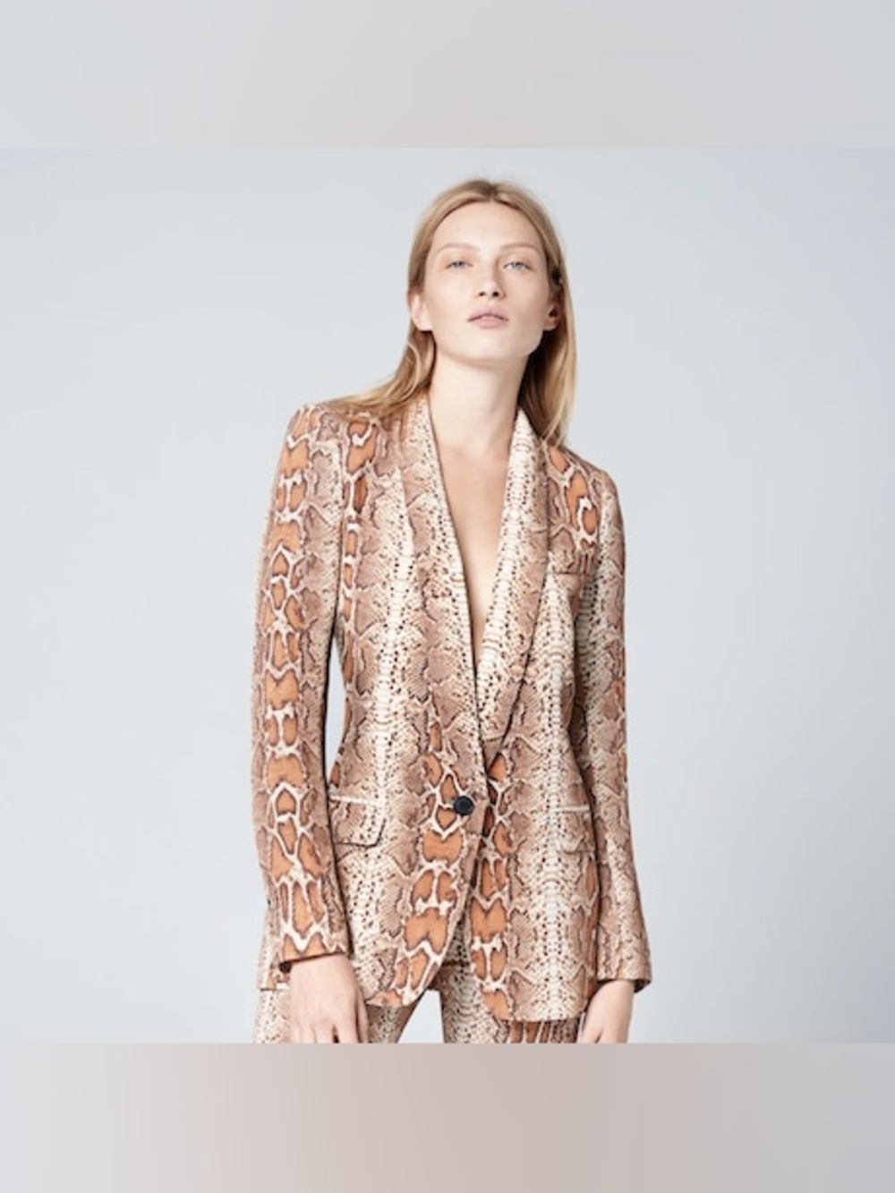Smythe Long Shawl Blazer- Desert Snake